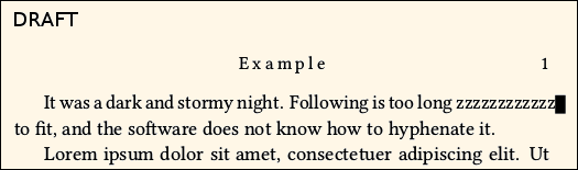 draft mode, overflow rule overflow rule